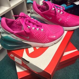 Nike Pink Air Max Sneakers  with Mint Accents
